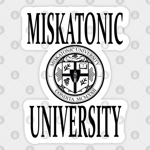 Miskatonic University Logo with Text Sticker by asimplefool